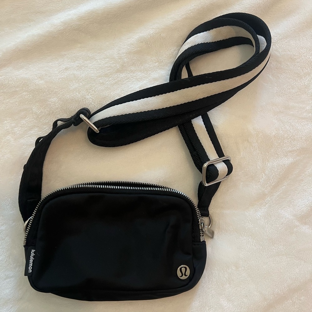 Black and White Lululemon Mini Belt Bag